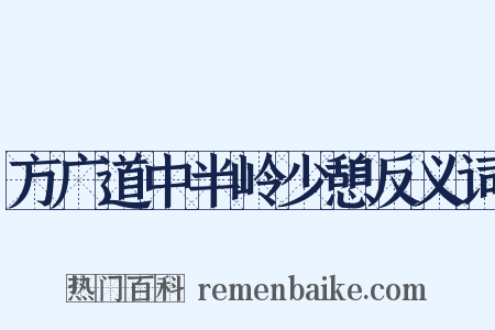 方广道中半岭少憩反义词是什么意思的图片